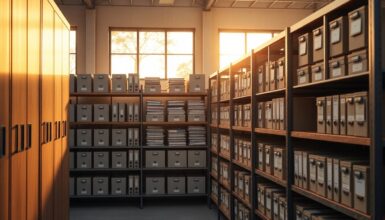 Archivmoebel sind speziell fuer die Lagerung und Organisation von Dokumenten und Akten konzipiert