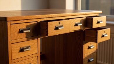 Briefladen Schreibtisch mit mehreren Schubladen