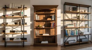 Vielfalt der Bücherregale: Materialien & Stile