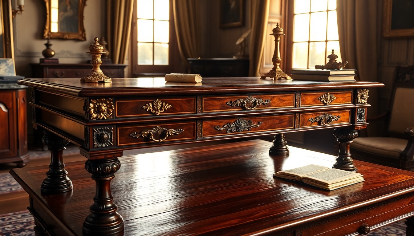 Bureau Plat ist ein flacher Schreibtischtyp