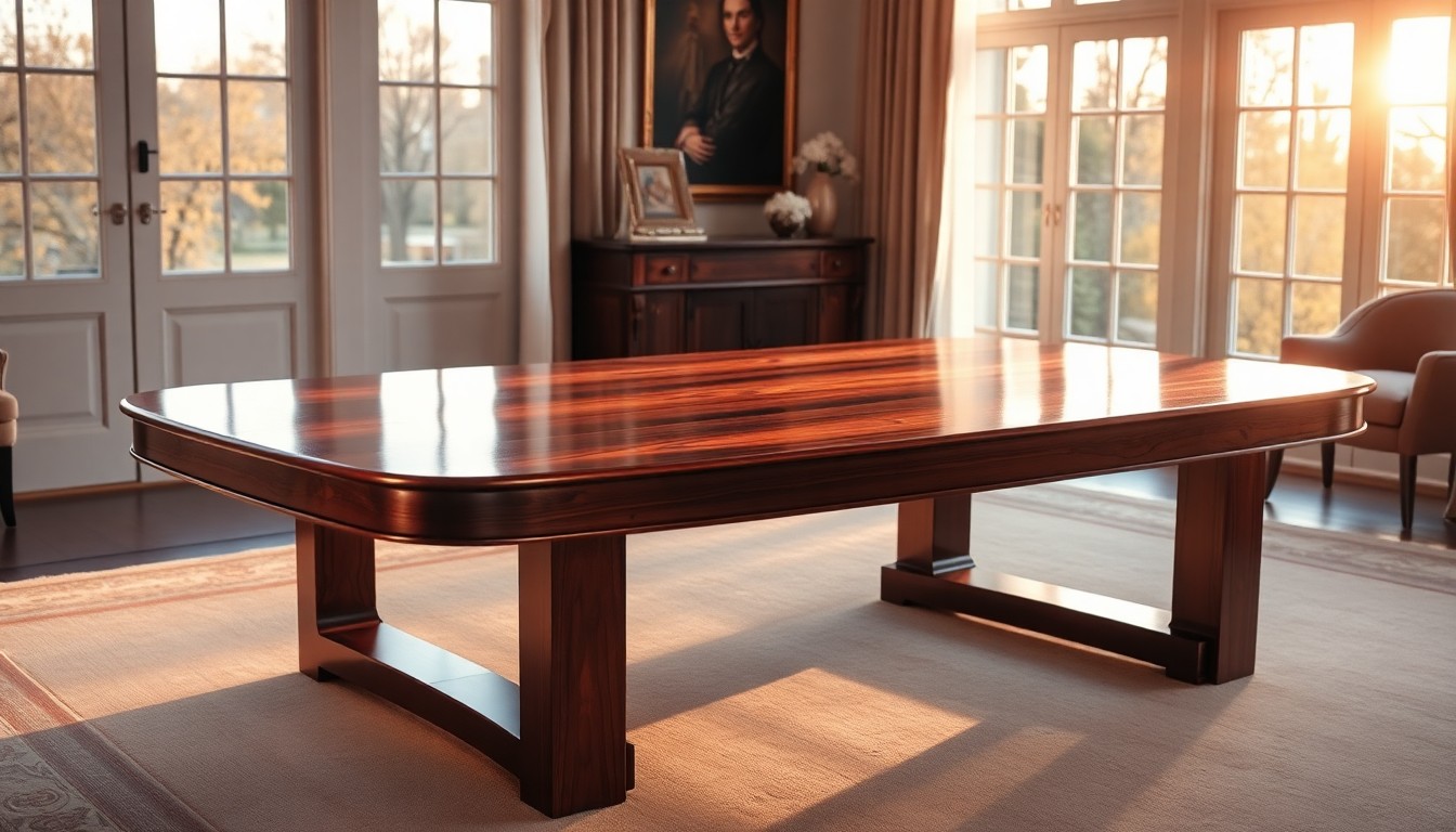 Luxurioeser Palisandertisch