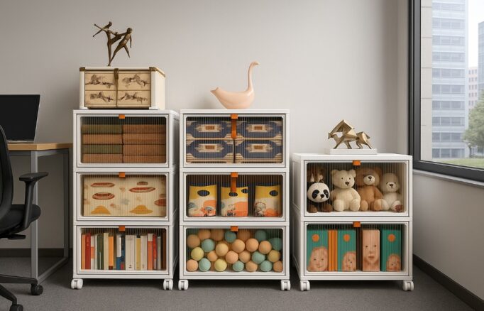 Moderner Kasten mit viel Stauraum