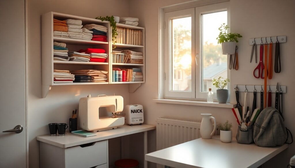 Nähecke einrichten wenig Platz