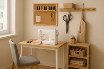 Praktische Nähecke einrichten bei wenig Platz
