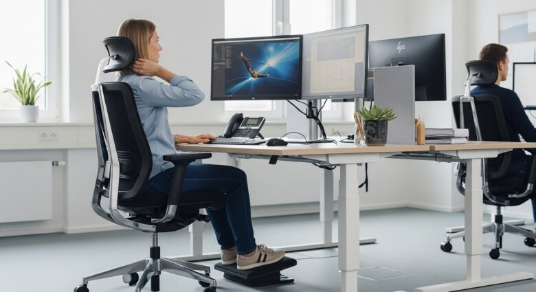 Richtige Sitzposition am Schreibtisch