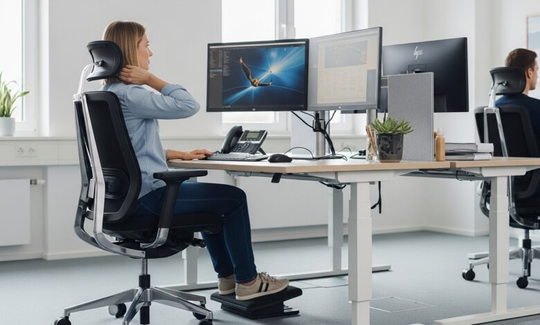 Richtige Sitzposition am Schreibtisch