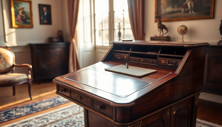 Secretaire en pente [Bildinhalt mit KI erstellt]