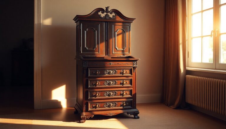 Sekretaer auch bekannt als Schreibschrank oder Schreibsekretaer [Bildinhalt mit KI erstellt]