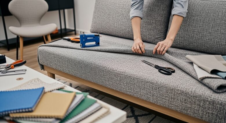 Sofa neu beziehen: Lohnt sich das?
