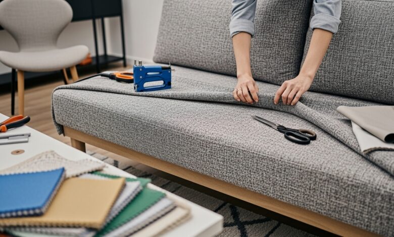 Sofa neu beziehen: Lohnt sich das?