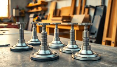 Stempelfuesse sind hoehenverstellbare Moebelstuetzen