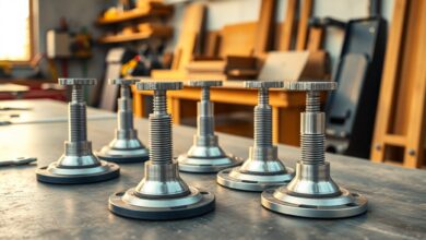 Stempelfuesse sind hoehenverstellbare Moebelstuetzen