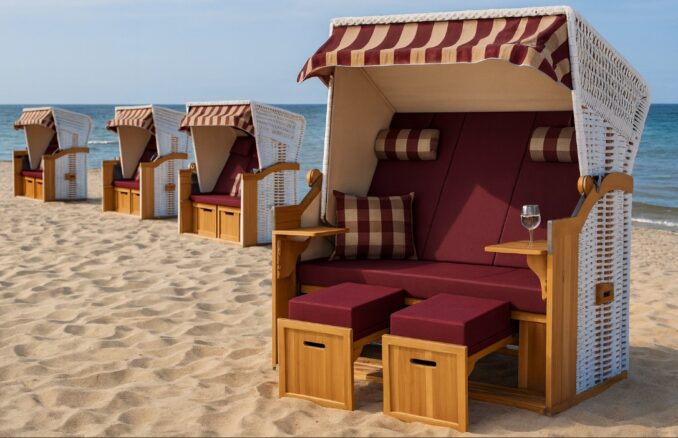 Strandkorb Ostsee [Bildinhalt mit KI erstellt]