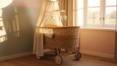 Stubenwagen ist ein mobiler Schlafplatz fuer Babys