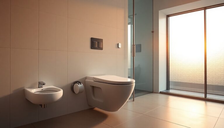 Toilette Design Funktion und Hygiene im Fokus [Bildinhalt mit KI erstellt]