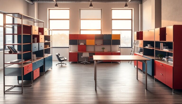 USM Haller ist bekannt fuer seine modularen Moebelbausysteme [Bildinhalt mit KI erstellt]