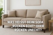 Was heisst beim Sofa Ruecken unecht oder echt