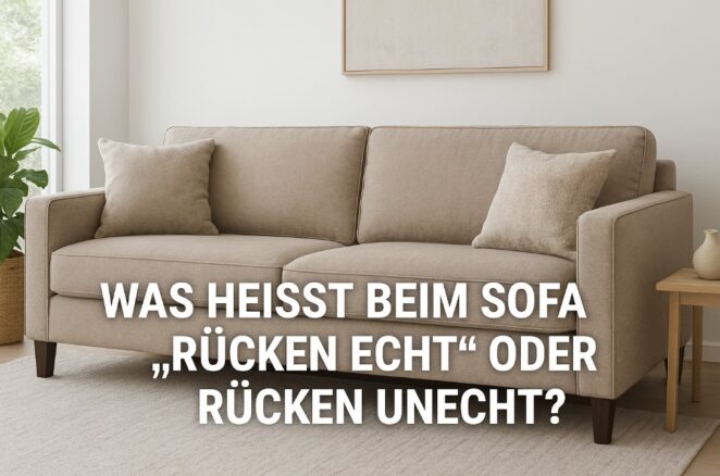 Was heisst beim Sofa Ruecken unecht oder echt