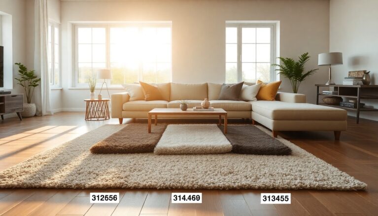 Welche Teppichgroesse passt vor das Sofa [Bildinhalt mit KI erstellt]