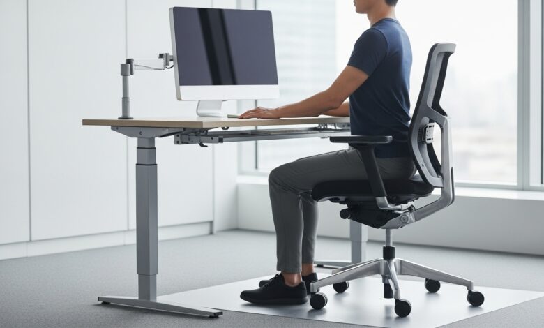 Die optimale Sitzhöhe des Bürostuhls am Arbeitsplatz