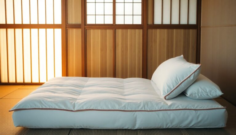 Ein Futon ist ein traditionelles japanisches Bett