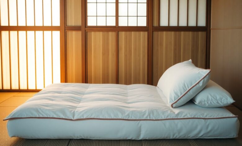 Ein Futon ist ein traditionelles japanisches Bett