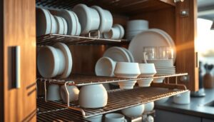 Platzsparende Trocknung: Der Geschirrabtropfschrank