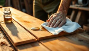 Holz mit Leinöl behandeln