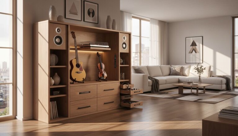 Musikschrank [Bildinhalt mit KI erstellt]