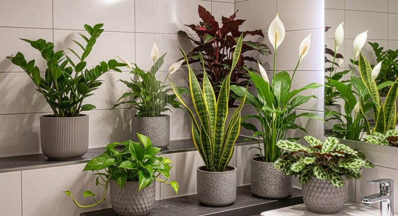 Dekorative und genügsame Pflanzen fürs Bad ohne Licht