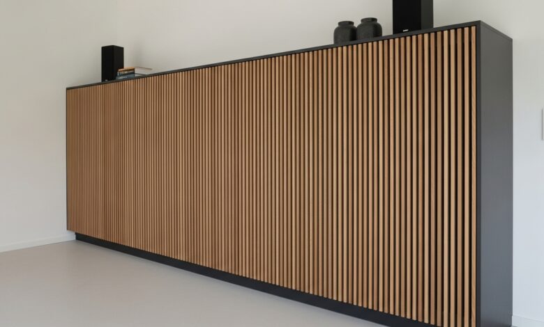 Schrankverkleidung mit Akustikpaneelen - Design, Akustik & Ideen