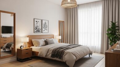 Spiegel im Schlafzimmer