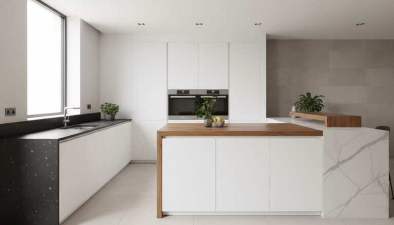 Weiße Küche: Welche Arbeitsplatte passt am besten?