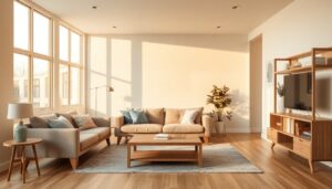 Welche Wandfarbe passt zu hellbraunen Möbeln?