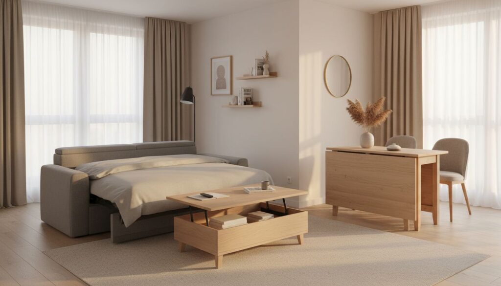 platzsparende Ideen fuer kleine Wohnungen Multifunktionsmoebel nutzen