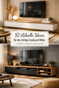 10 stilvolle Ideen fuer die richtige Lowboard Hoehe – Perfekt fuer kleine grosse Raeume