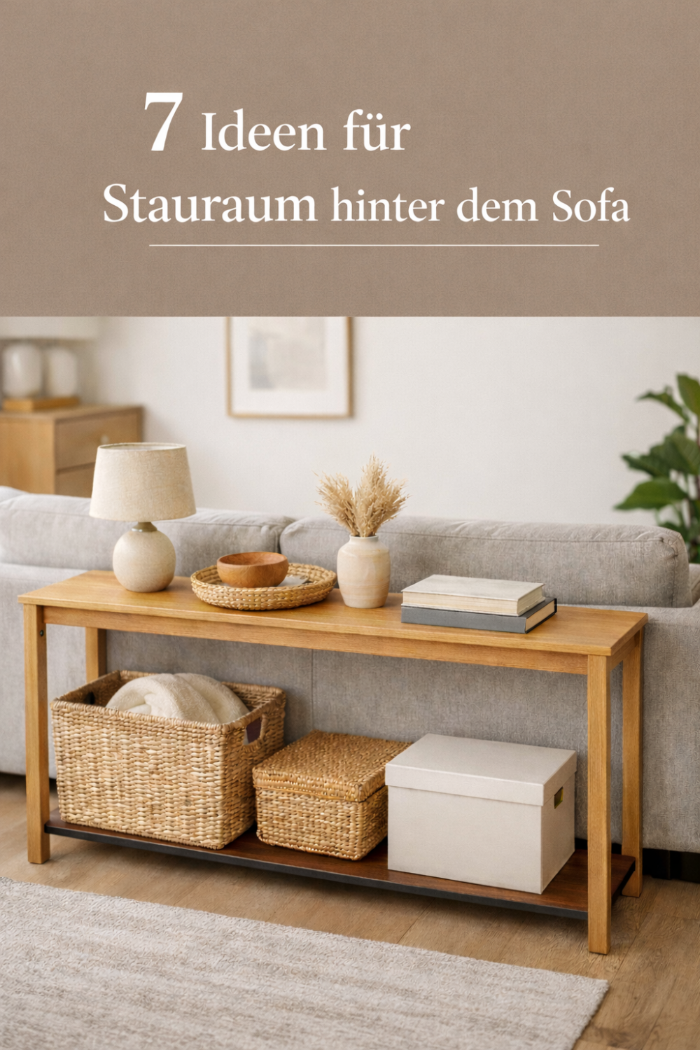 7 Ideen für Stauraum hinter dem Sofa