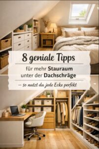 8 genial Tipps fuer mehr Stauraum unter der Dachschraege