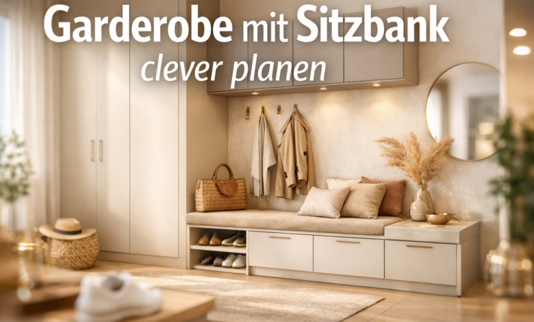 Garderobe mit Sitzbank clever planen