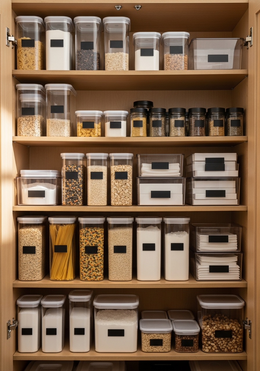 Labels ohne Schnickschnack im Vorratschrank