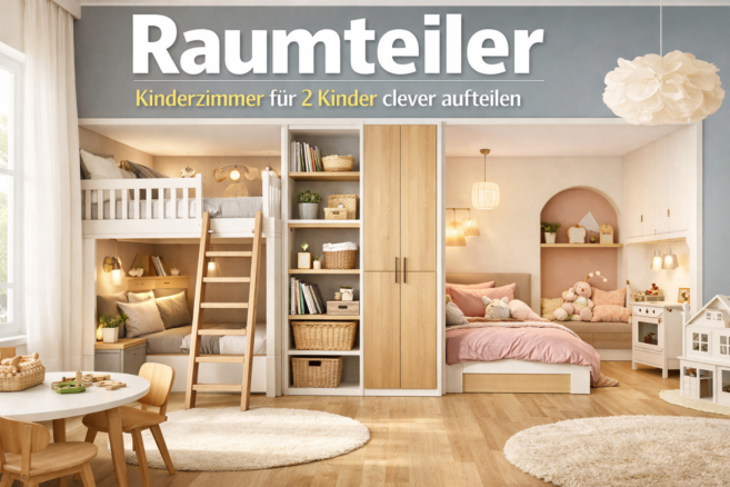Raumteiler: Kinderzimmer für 2 Kinder clever aufteilen