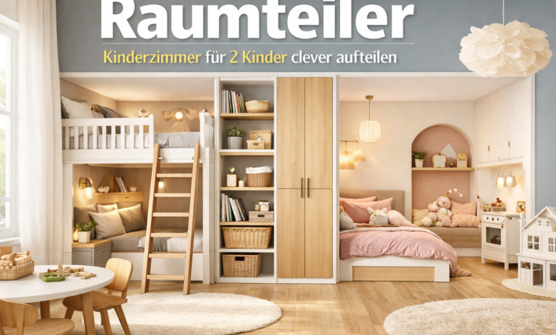 Raumteiler: Kinderzimmer für 2 Kinder clever aufteilen