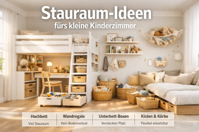 Stauraum-Ideen fürs kleine Kinderzimmer