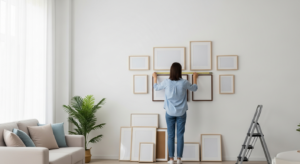 Bilderwand im Wohnzimmer gestalten: Die besten Tipps