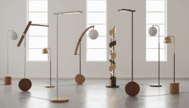 Design Stehlampen: Stilvolle Highlights fürs Wohnzimmer [Bildinhalt mit KI erstellt]