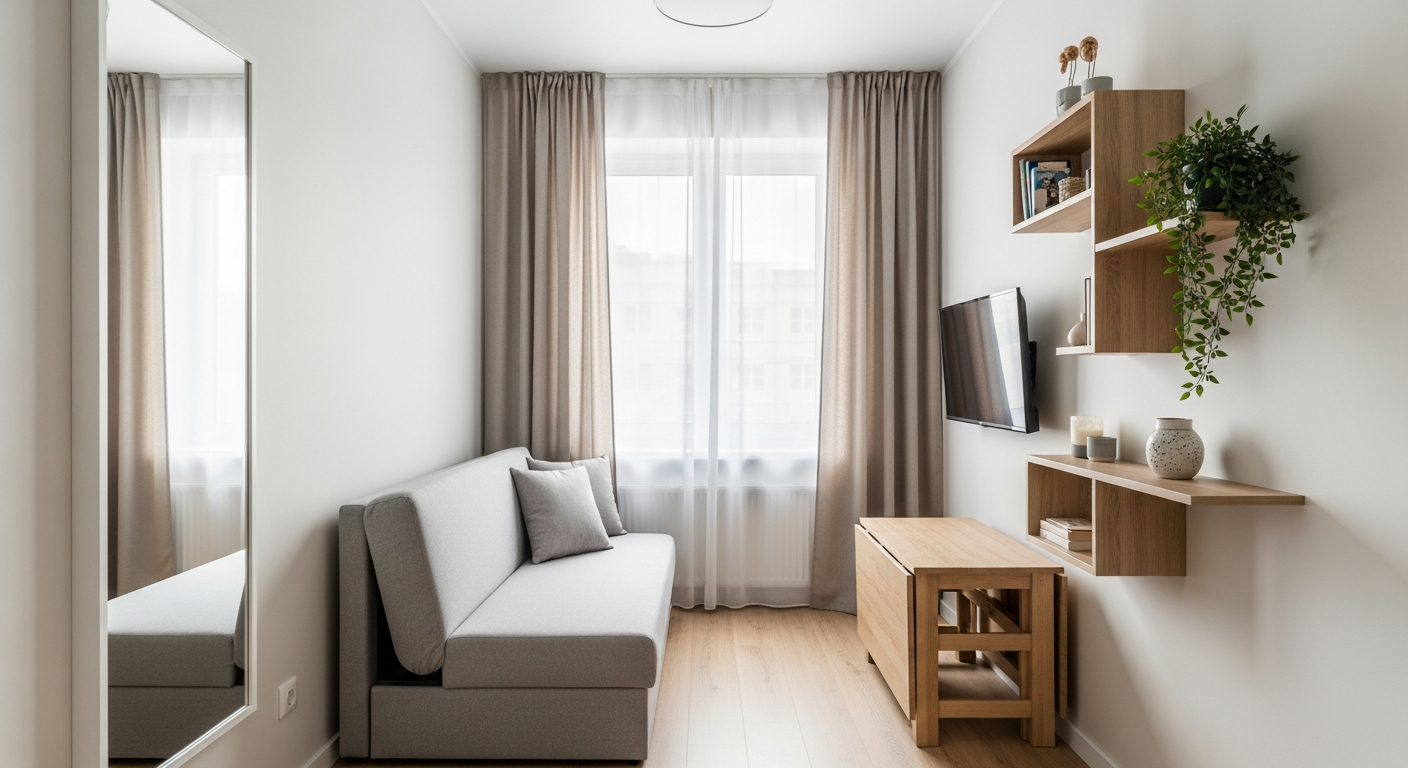 Kleines Wohnzimmer einrichten: 6 geniale Tipps für mehr Platz