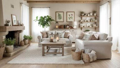Landhausstil Wohnzimmer: Deko-Ideen für gemütliches Flair