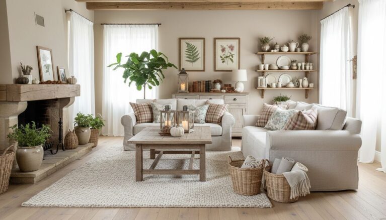 Landhausstil Wohnzimmer: Deko-Ideen für gemütliches Flair