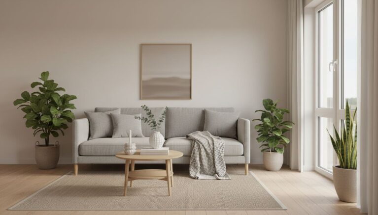 Minimalistische Wohnzimmer Deko: Modern & Gemütlich