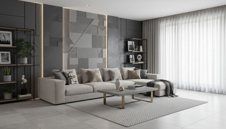 Wandgestaltung Grau Wohnzimmer: Edle Ideen & Tipps